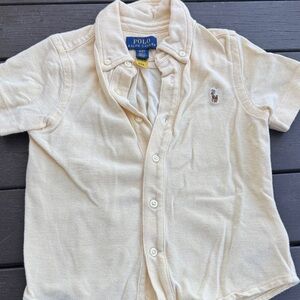 Polo by Ralph Lauren Kids Beige Button Down Shirt